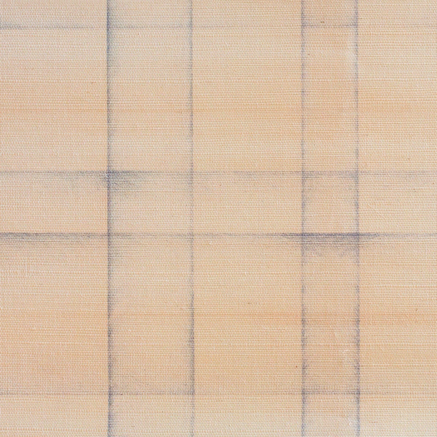 Vintage Plaid Grasscloth Sample - Stone